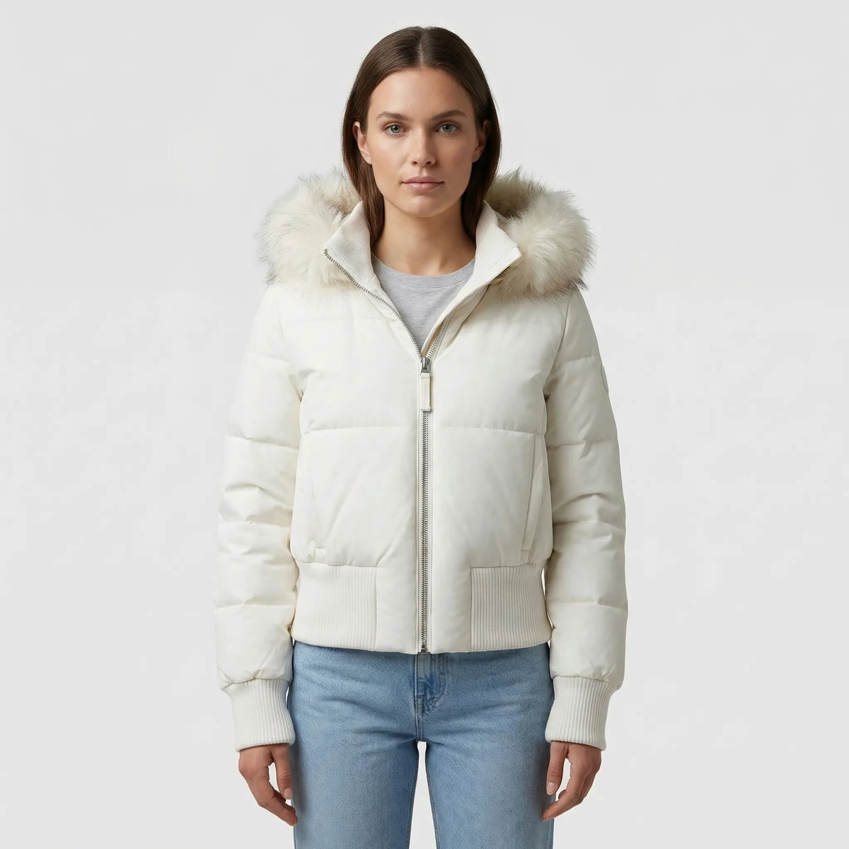 Stylish Short Hooded Quilted Winter Jacket