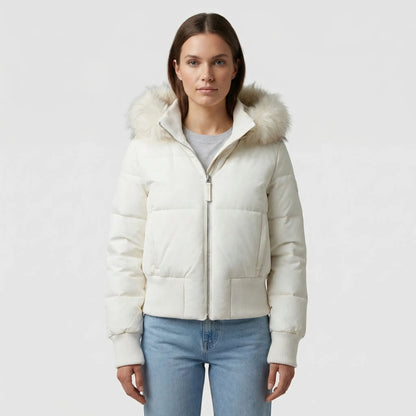Stylish Short Hooded Quilted Winter Jacket