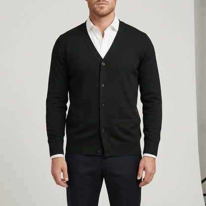 Slim-Fit Long-Sleeve Cardigan for Winter