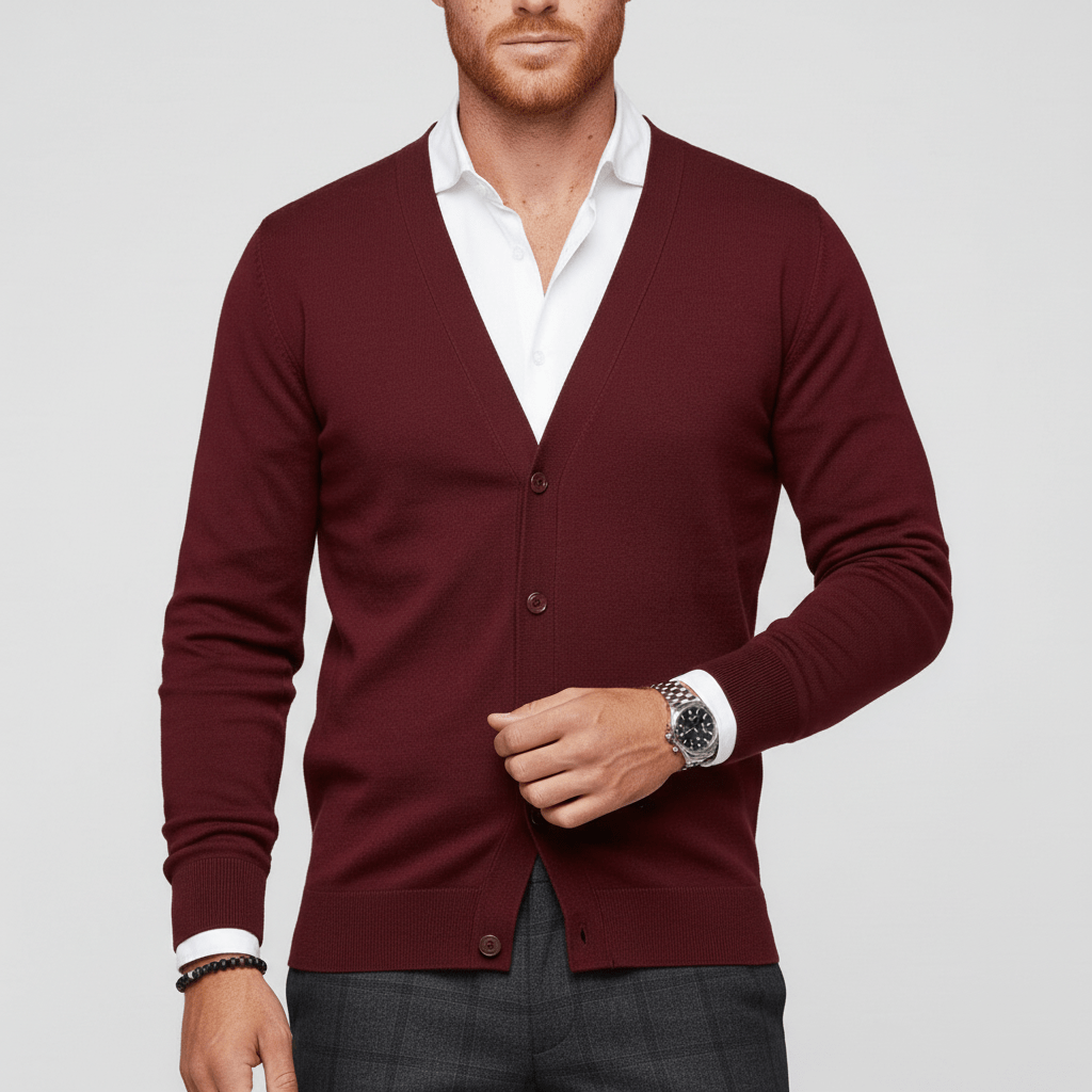 Elegant Slim-Fit Long-Sleeved Cardigan for Winter
