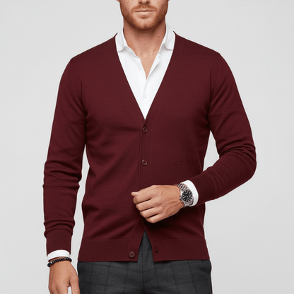 Elegant Slim-Fit Long-Sleeved Cardigan for Winter