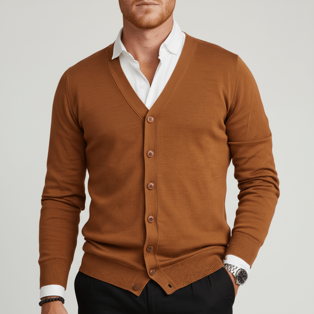 Elegant Slim-Fit Long-Sleeved Cardigan for Winter