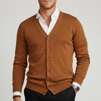 Elegant Slim-Fit Long-Sleeved Cardigan for Winter
