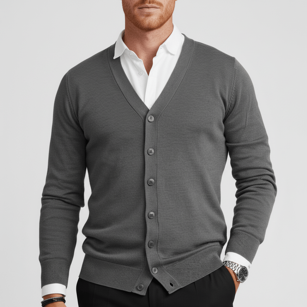 Elegant Slim-Fit Long-Sleeved Cardigan for Winter