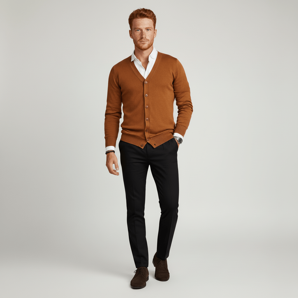 Elegant Slim-Fit Long-Sleeved Cardigan for Winter