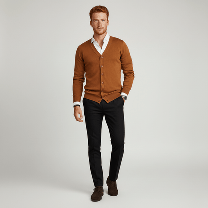 Elegant Slim-Fit Long-Sleeved Cardigan for Winter