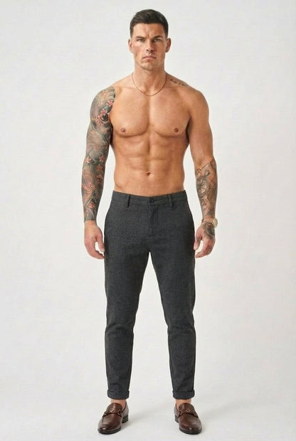 Luca Black Slim-Fit Pants