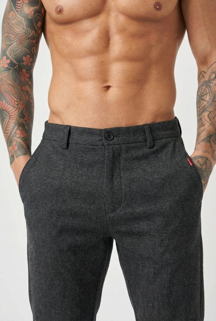 Luca Black Slim-Fit Pants