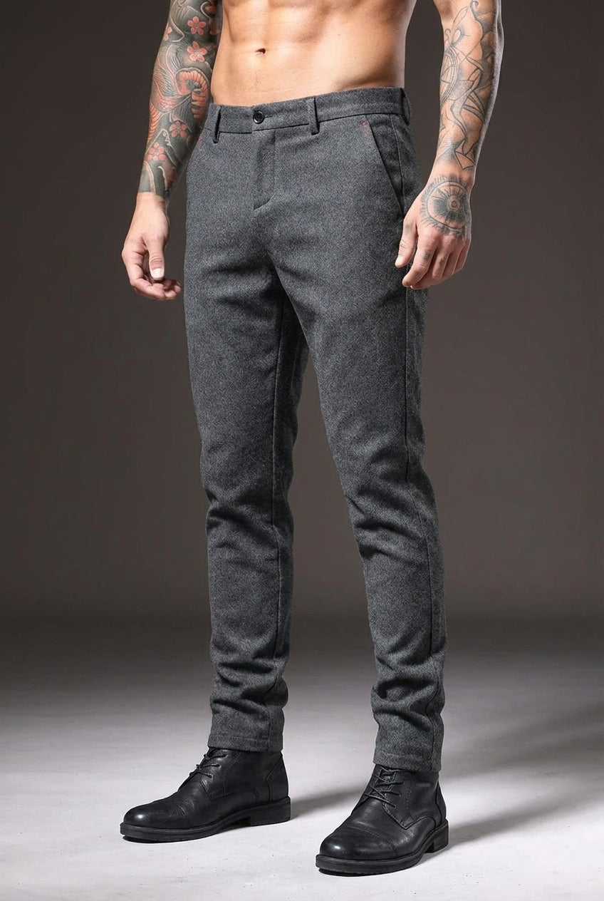 Luca Slim-Fit Pants – Light Gray