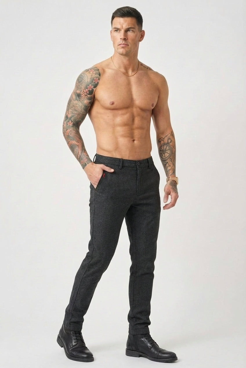 Luca Black Slim-Fit Pants