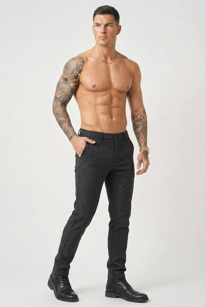 Luca Black Slim-Fit Pants