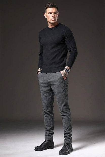 Luca Slim-Fit Pants – Light Gray