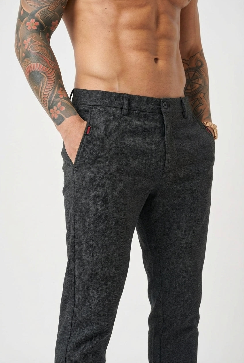 Luca Black Slim-Fit Pants