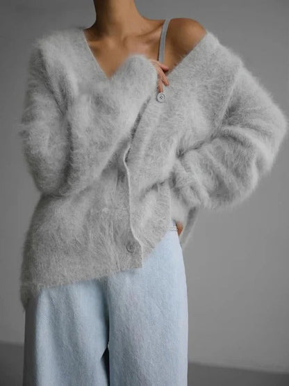 Jinevra | Women's Elegant V-Neck Cardigan Sweater
