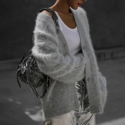 Jinevra | Women's Elegant V-Neck Cardigan Sweater