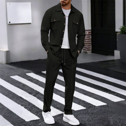 Sebastian | Men's Waffle Knit Shirt and Trousers Set