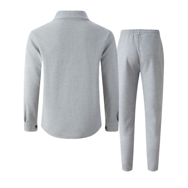 Sebastian | Men's Waffle Knit Shirt and Trousers Set