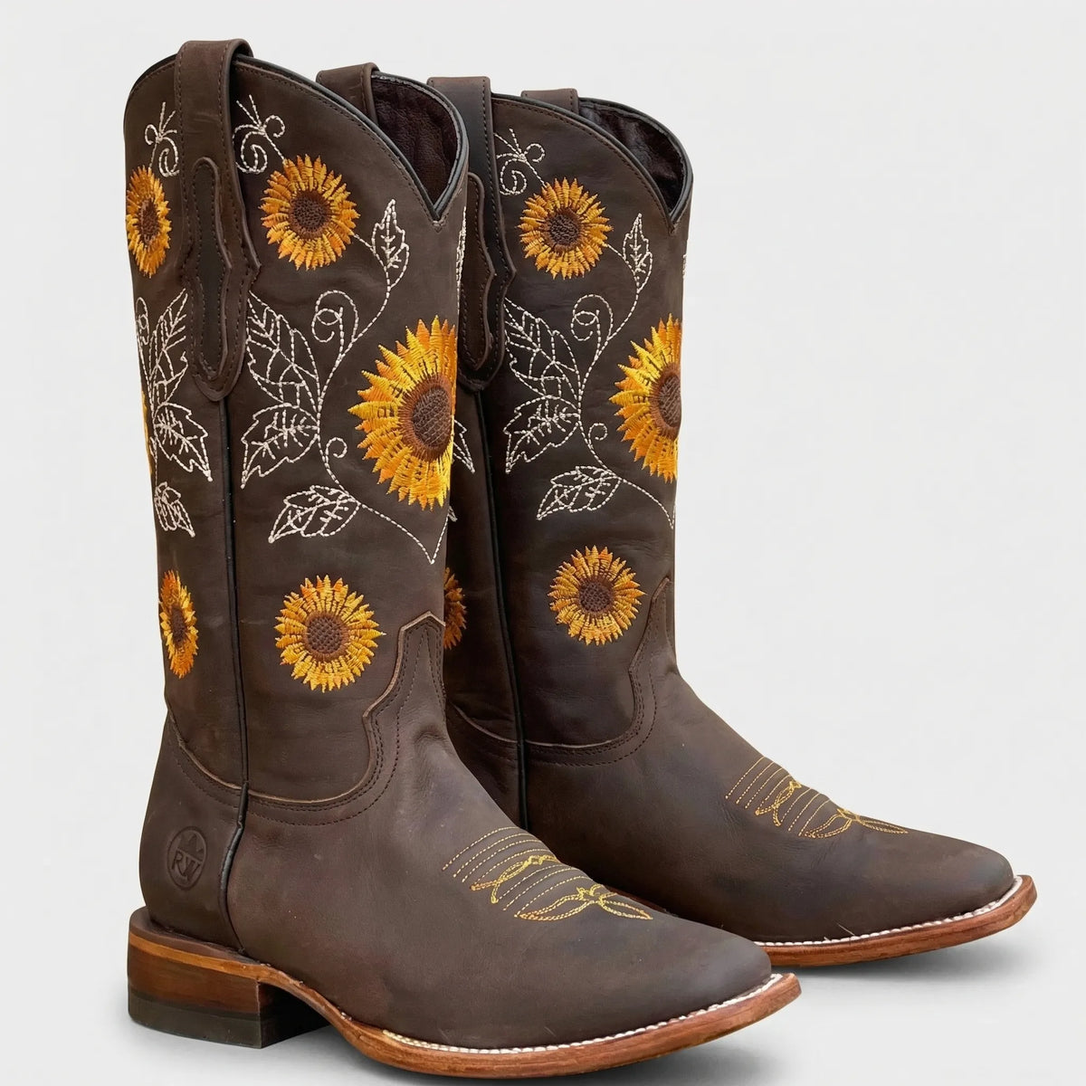 Ivy | Women's Sunflower Embroidered Western Cowboy Boots