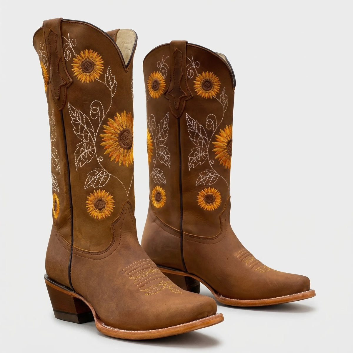 Ivy | Women's Sunflower Embroidered Western Cowboy Boots