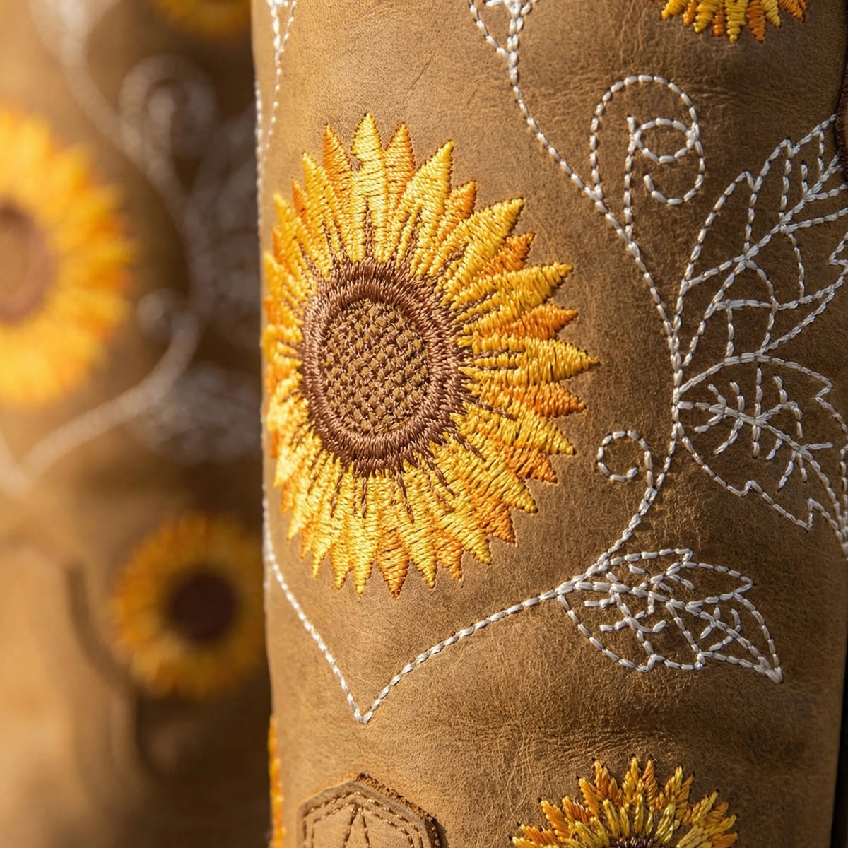 Ivy | Women's Sunflower Embroidered Western Cowboy Boots