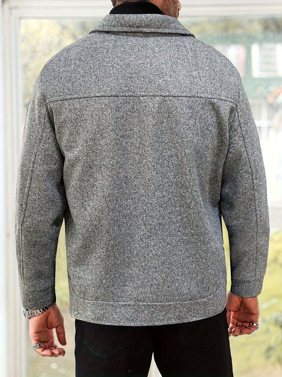 Transitional Jacket with Button-Front Placket