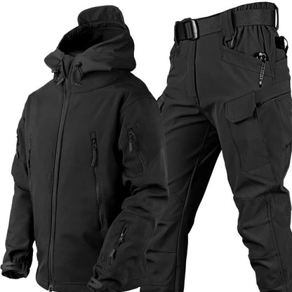 Unisex Waterproof & Windproof Fleece-Lined Outdoor Set