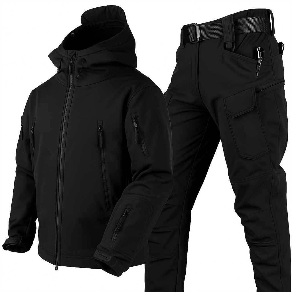 Unisex Waterproof & Windproof Fleece-Lined Outdoor Set