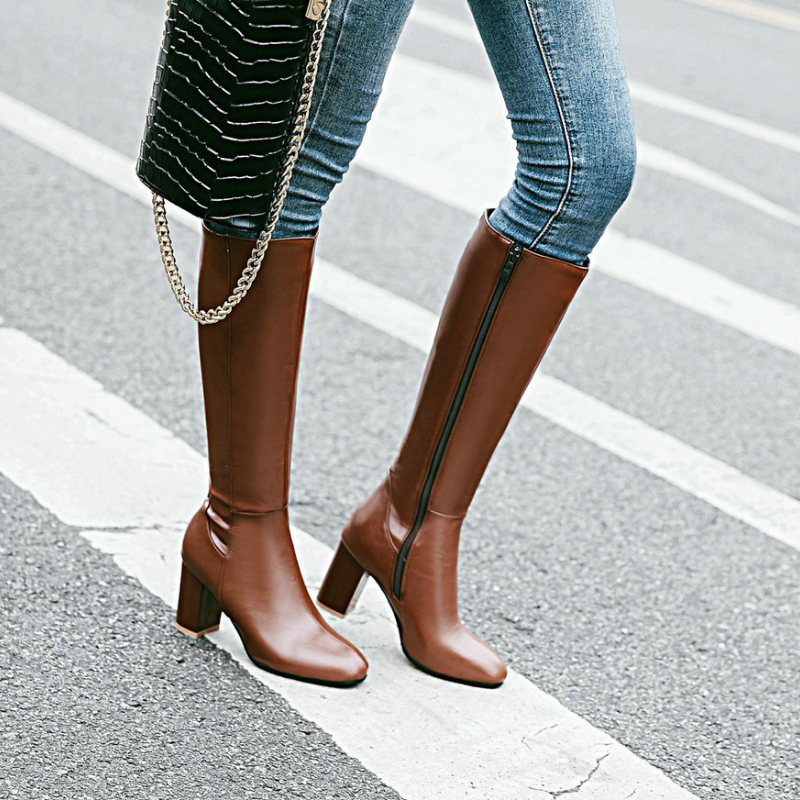 Stylish Vegan Leather Ankle Boots