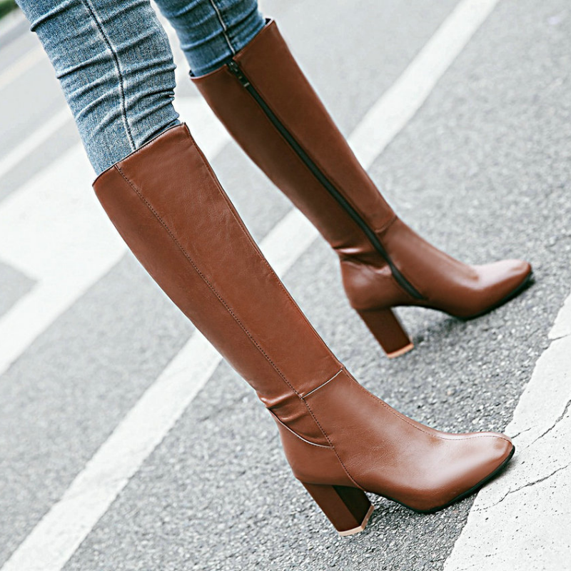 Stylish Vegan Leather Ankle Boots