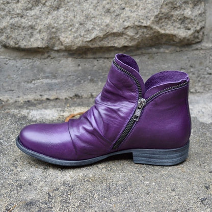 Cecilia | Women's Elegant Leather-Look Ankle Boots