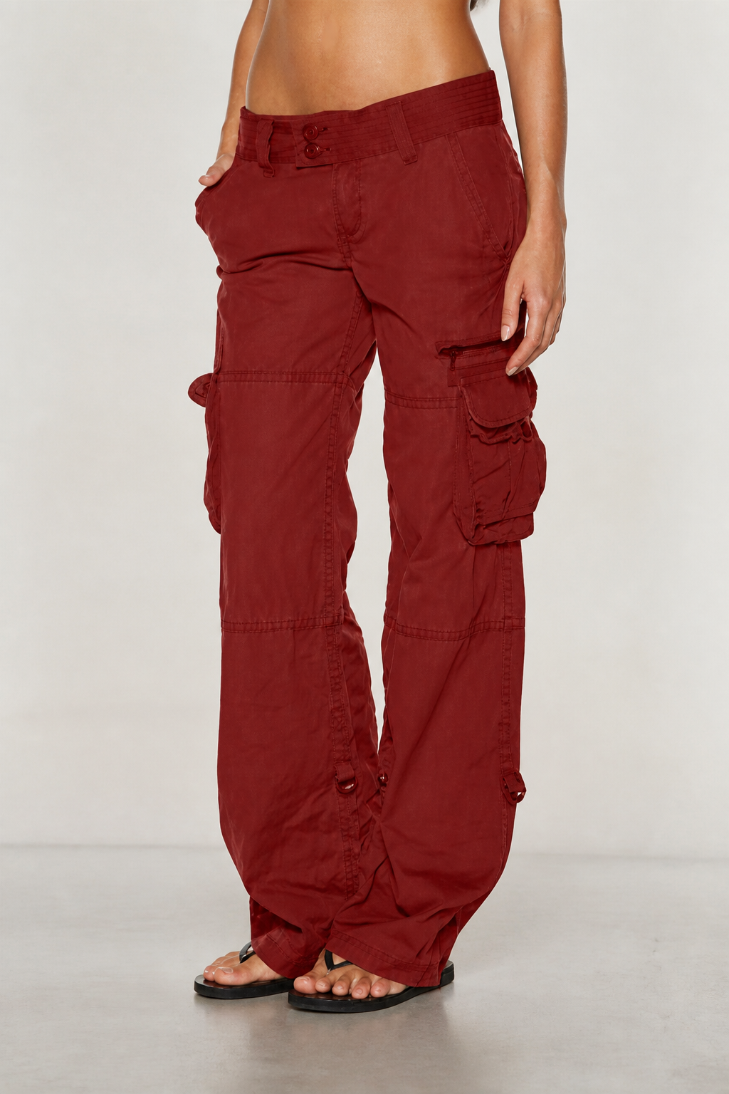 Vintage Wide-Leg Cargo Trousers