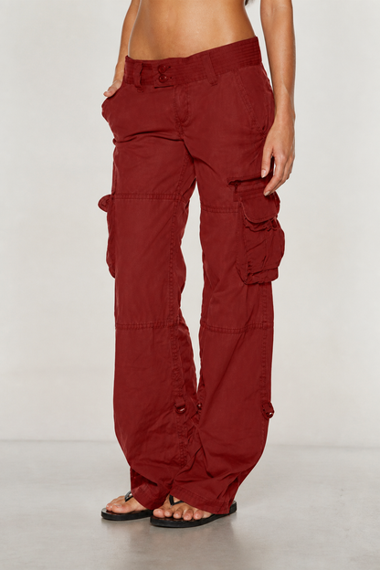 Vintage Wide-Leg Cargo Trousers