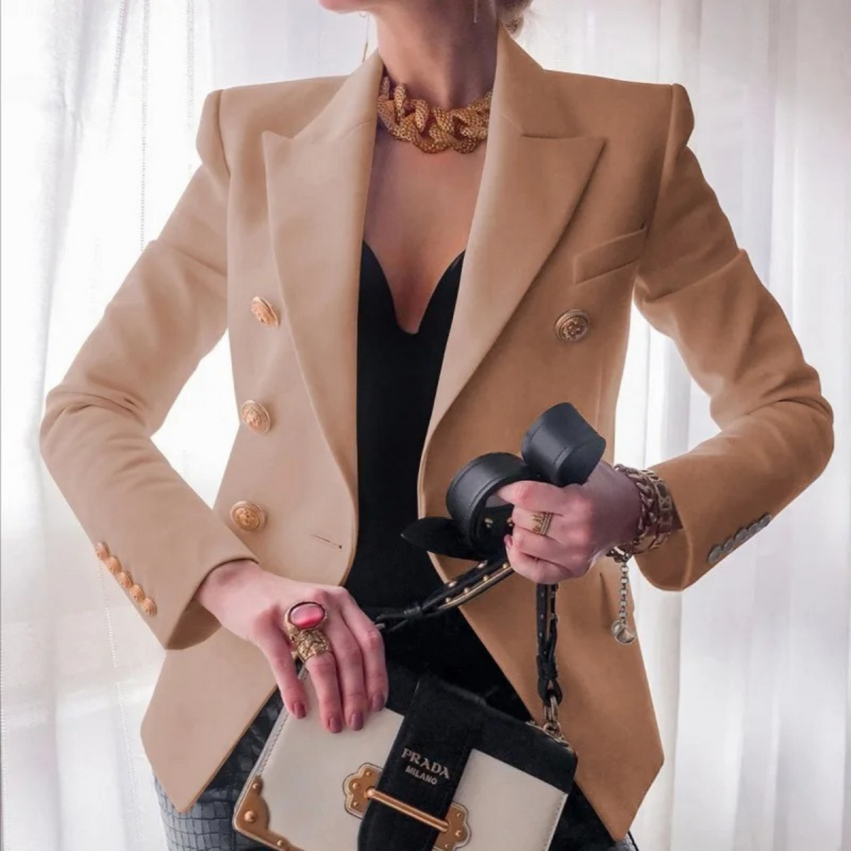 Sadie | Women's Elegant Vintage Double-Breasted Blazer