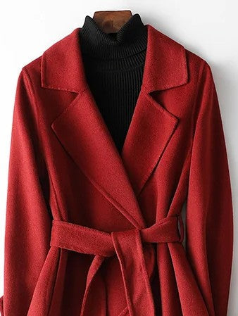Virginia | Women's Elegant Belted Wrap Coat for Winter