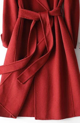 Virginia | Women's Elegant Belted Wrap Coat for Winter