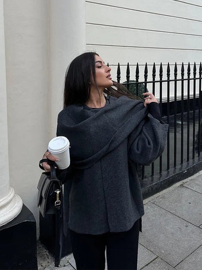 Cosy Asymmetrical Poncho