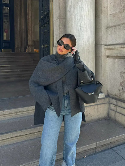 Cosy Asymmetrical Poncho