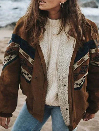 Cosy Retro-Inspired Plush Winter Coat
