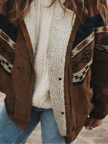 Cosy Retro-Inspired Plush Winter Coat