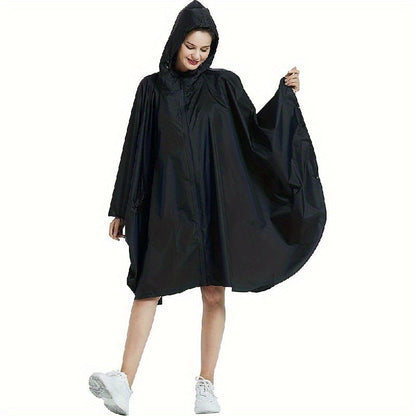 Waterproof Rain Jacket with Zipper Closure and Handy Pockets