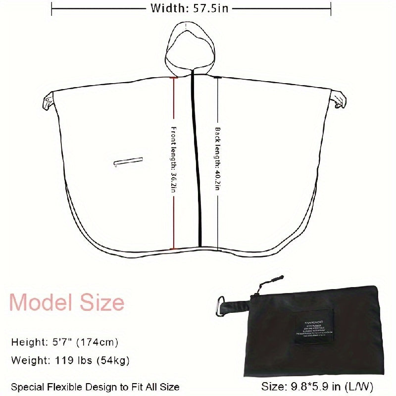 Waterproof Rain Jacket with Zipper Closure and Handy Pockets
