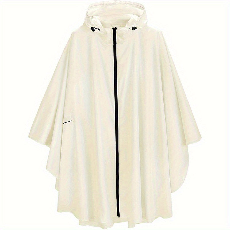 Waterproof Rain Jacket with Zipper Closure and Handy Pockets