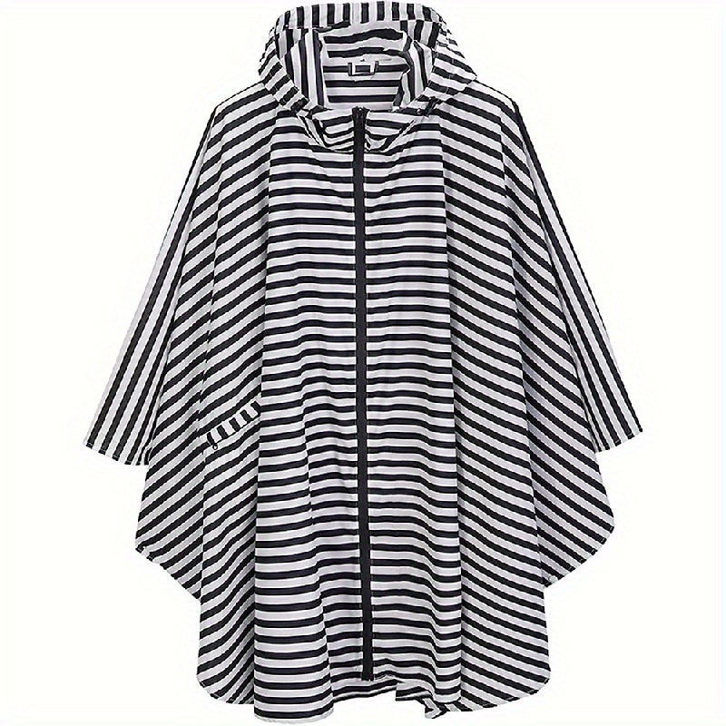 Waterproof Rain Jacket with Zipper Closure and Handy Pockets