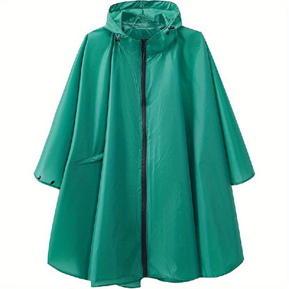 Waterproof Rain Jacket with Zipper Closure and Handy Pockets
