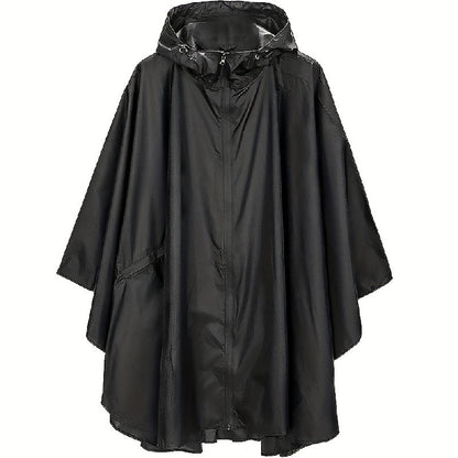 Waterproof Rain Jacket with Zipper Closure and Handy Pockets
