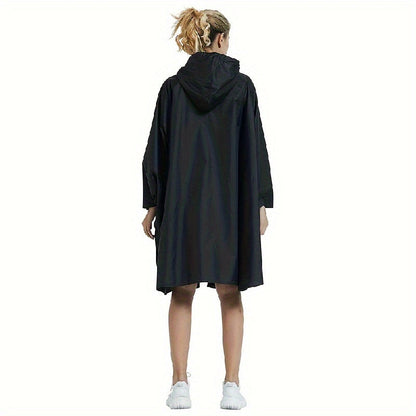 Waterproof Rain Jacket with Zipper Closure and Handy Pockets