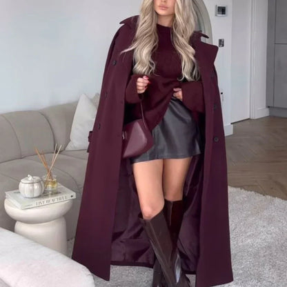 Zara | Women's Elegant Belted Long Winter Coat