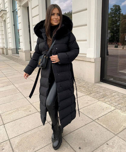 Isabelle | Women's Belted Quilted Winter Puffer Coat