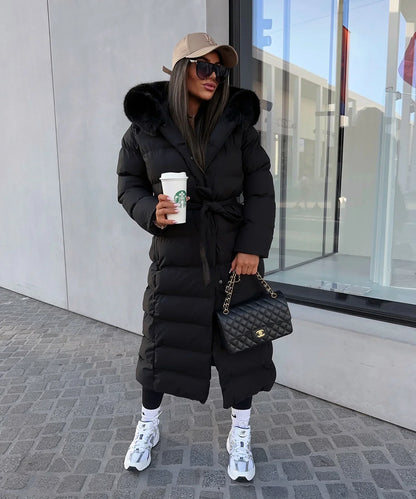 Isabelle | Women's Belted Quilted Winter Puffer Coat