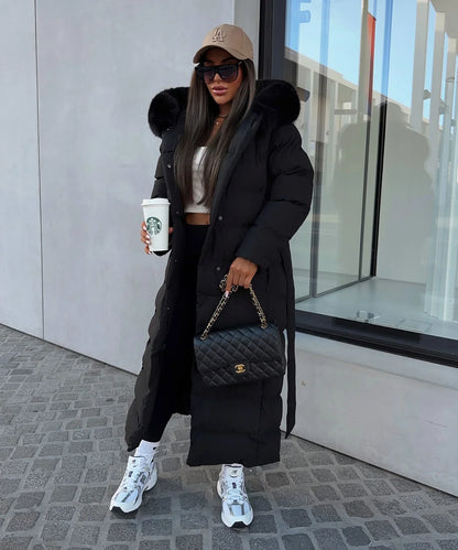 Isabelle | Women's Belted Quilted Winter Puffer Coat